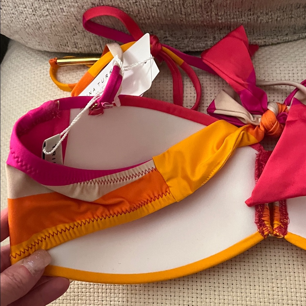 NWT NEW Trina Turk Pink and Orange Bikini Set - Picture 5 of 6